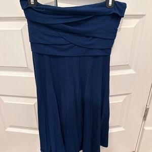 Strapless navy dress